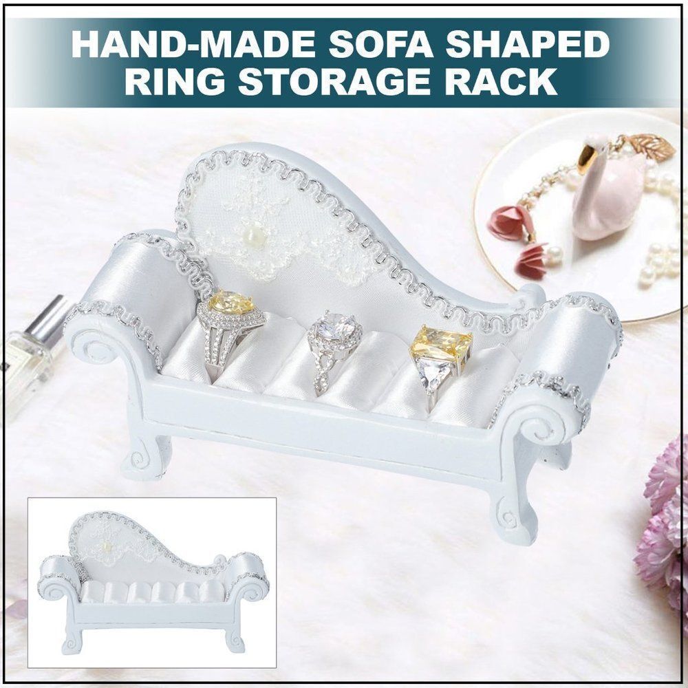 Sofa Shaped Storage Rack Hand Made Iron - Picture 2 of 9